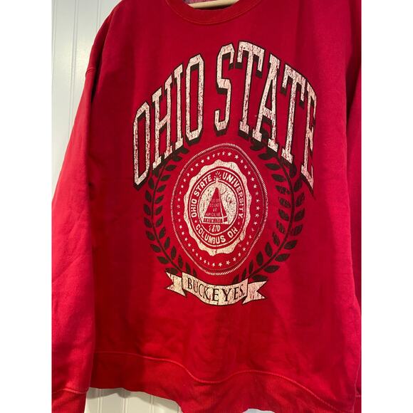 Ohio State Sweatshirt Unisex Medium Red Crewneck US Sweats 90s - Picture 3 of 4